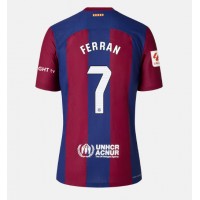 Dres Barcelona Ferran Torres #7 Domáci pre Ženy 2023-24 Krátky Rukáv